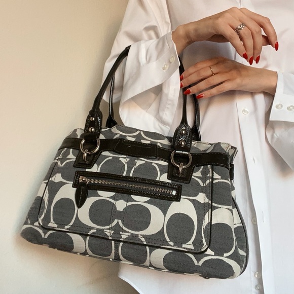 Coach Penelope Shantung Signature Satchel Handbag - Picture 5 of 5